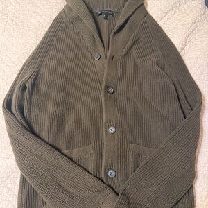 Banana Republic Men's Khaki Cardigan Sweater